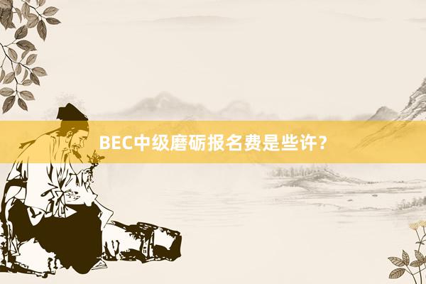 BEC中级磨砺报名费是些许？