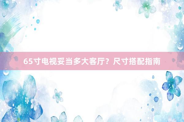 65寸电视妥当多大客厅？尺寸搭配指南